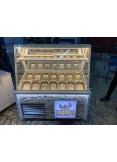 Waffle Cabinet With Front Stone Decor