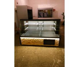 Kebab Cabinet with Front Bomb Glass and Stone MRS-EN-283