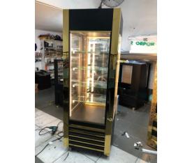 Vertical Cake Cabinet Gold-Balck Model MRS-EN-299