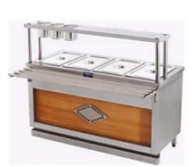 3 + 1 Self-Service Bench for Cooking With 3 Hot And Cold Natural Gas MRS-EN-189